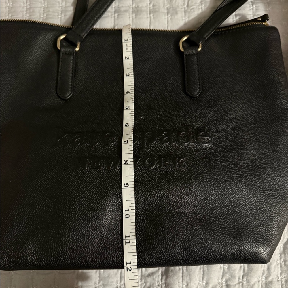 Kate Spade Black Pebbled Leather Tote With Matching Wallet - Picture 11 of 11